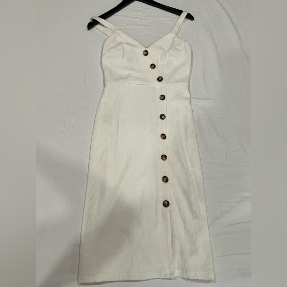 BCX cream colored spaghetti strap dress